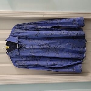 Bugatchi Blue Paisley button down shirt